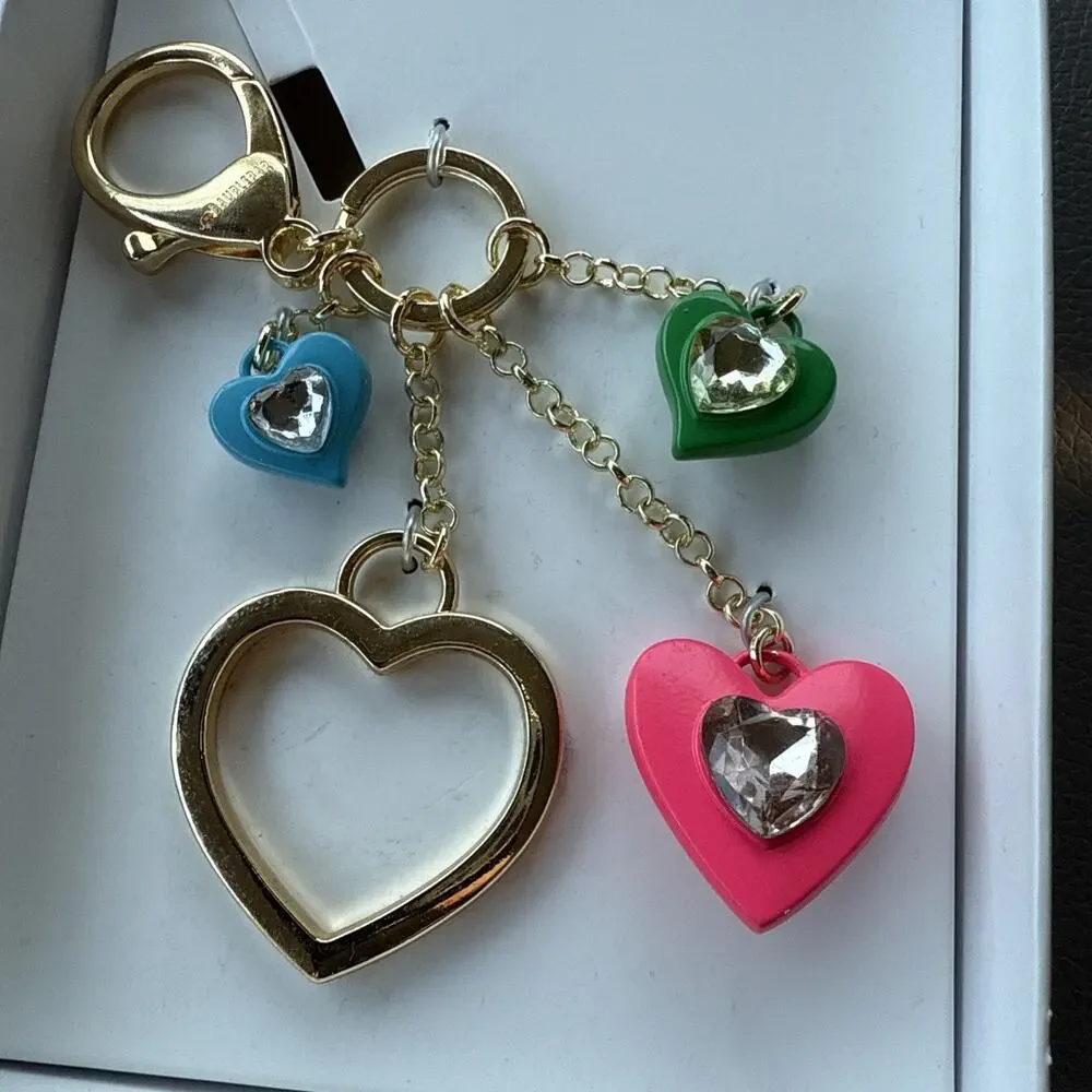 BaubleBar Tote Ally In Love Bag Charm Rhinestone Hearts The Ol’ Ball And Chain